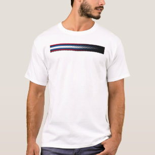 Camiseta gráfica de rayas con gradiente moderno mi