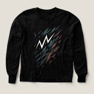 Camiseta gráfica de rayo destrozado abstracto