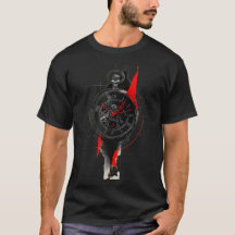 Camiseta gráfica de reloj de bolsillo Abstract Tra