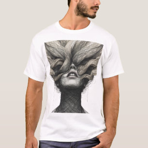 Camiseta gráfica de retrato etéreo surrealista