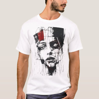 Camiseta gráfica de retrato expresionista abstract