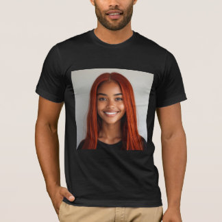 Camiseta Gráfica de Retrato Pelirroja Vibrante – A