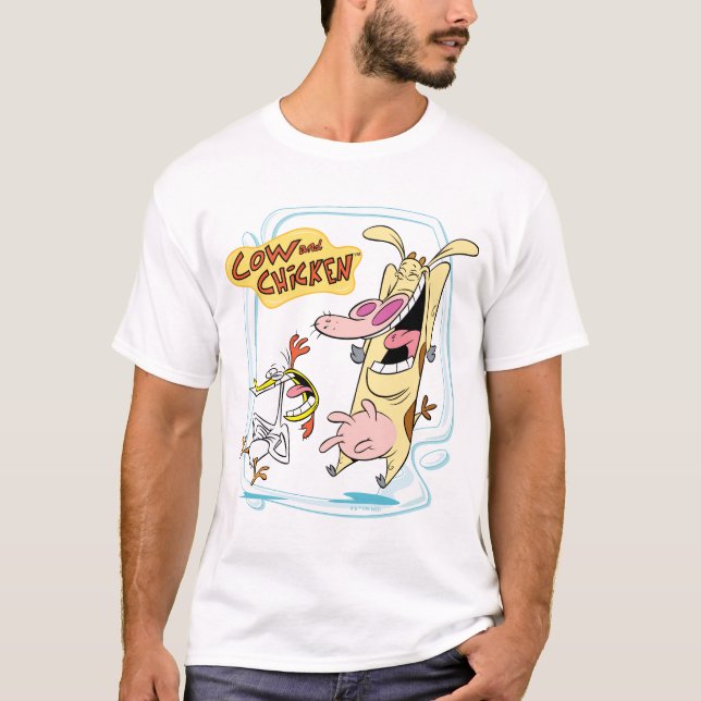 Camiseta Gráfica de risa de vaca y pollo (Anverso)