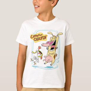 Camiseta Gráfica de risa de vaca y pollo