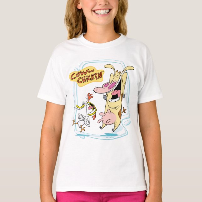 Camiseta Gráfica de risa de vaca y pollo (Anverso)
