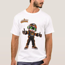 Camiseta gráfica de robot de IA futurista Axel