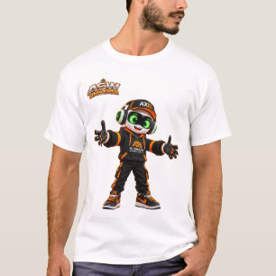 Camiseta gráfica de robot de IA futurista Axel