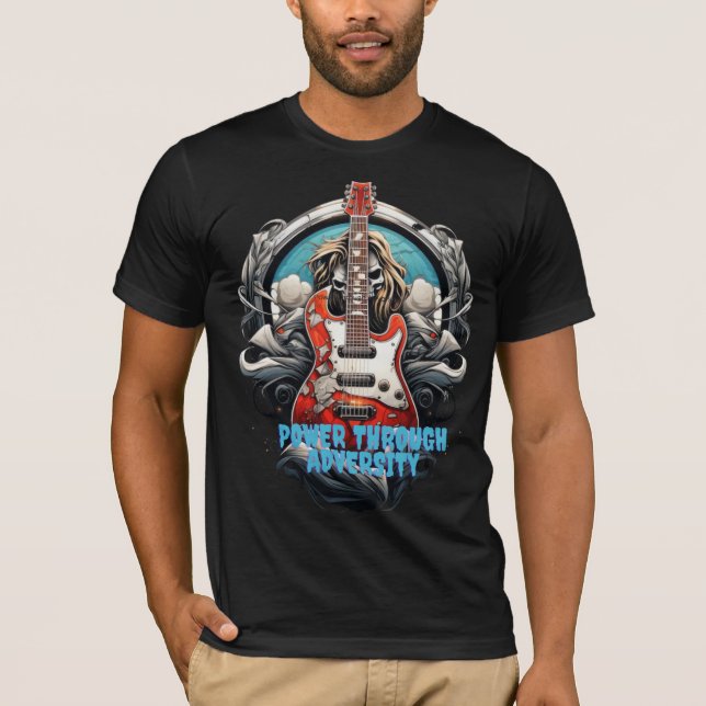 Camiseta Gráfica de Rock Guitar Skull (Anverso)