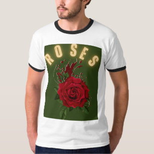 Camiseta gráfica de rosa roja vintage