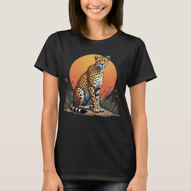 Camiseta gráfica de Safari al atardecer para las m (Anverso)