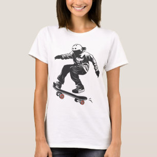Camiseta Gráfica de Salto en Monopatín – Ropa Urba