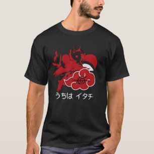 Camiseta gráfica de silueta de cuervo ninja de ani