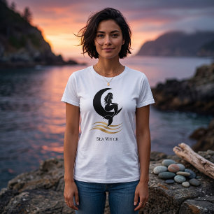 Camiseta gráfica de sirena bruja del mar luna