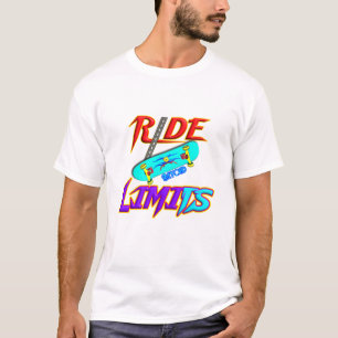 Camiseta gráfica de skateboarding 'Ride Beyond Lim