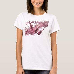 Camiseta gráfica de Statement Pink CHAMPAGNE TIME