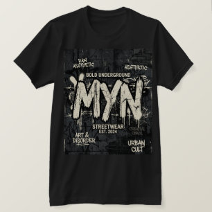 Camiseta gráfica de streetwear underground MYN