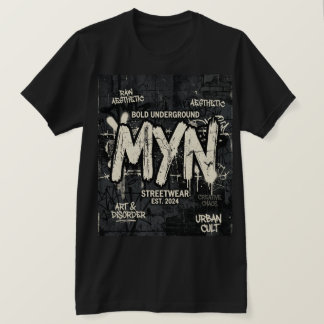 Camiseta gráfica de streetwear underground MYN