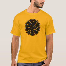 Camiseta gráfica de superficie agrietada