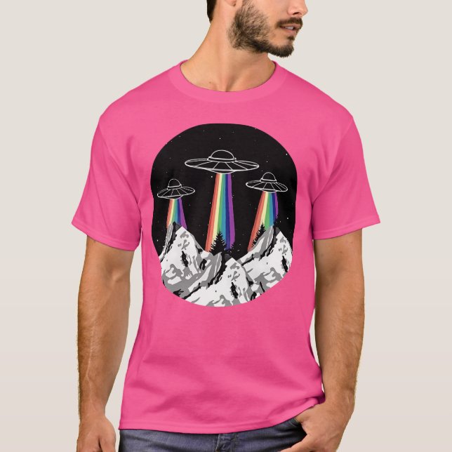 Camiseta Gráfica de sustrato de Ufo Flying Saucer (Anverso)