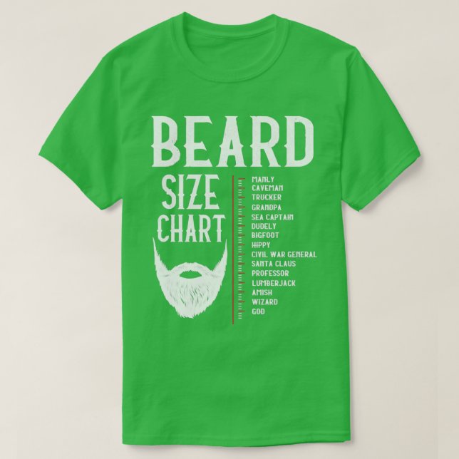 Camiseta Gráfica de tamaño barba barba Funny Beards Longitu (Diseño del anverso)