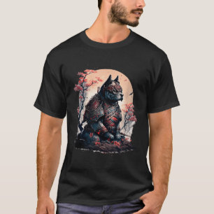 Camiseta Gráfica De Tatuaje De Perro Ninja De Samurai Japon