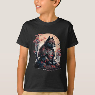 Camiseta Gráfica De Tatuaje De Perro Ninja De Samurai Japon