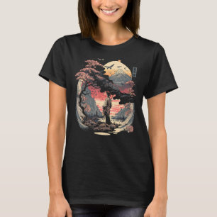 Camiseta Gráfica de tatuaje japonés de Ukiyo y Kanagawa