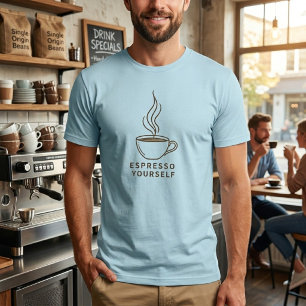 Camiseta Gráfica de Taza de Espresso para Amantes 