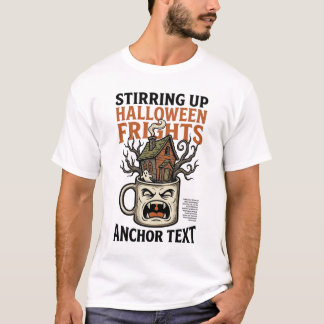 Camiseta gráfica de taza encantada de café espeluz
