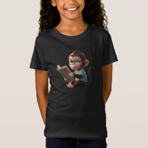 Camiseta gráfica de té lectora de monos
