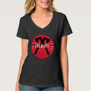 Camiseta Gráfica de Terapia de Lanzamiento de Hacha