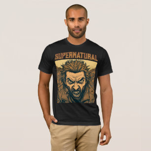 Camiseta gráfica de terror de cómic de hombre lobo