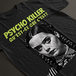 Camiseta gráfica de texto francés noir de cine gót