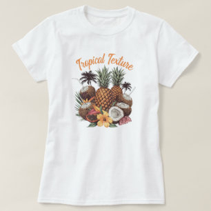 Camiseta gráfica de textura de cabello tropical es