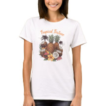 Camiseta gráfica de textura de cabello tropical es