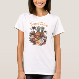 Camiseta gráfica de textura de cabello tropical es