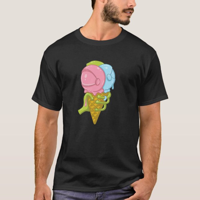 Camiseta Gráfica de Threadless Gotoup Helado Espacial (Anverso)