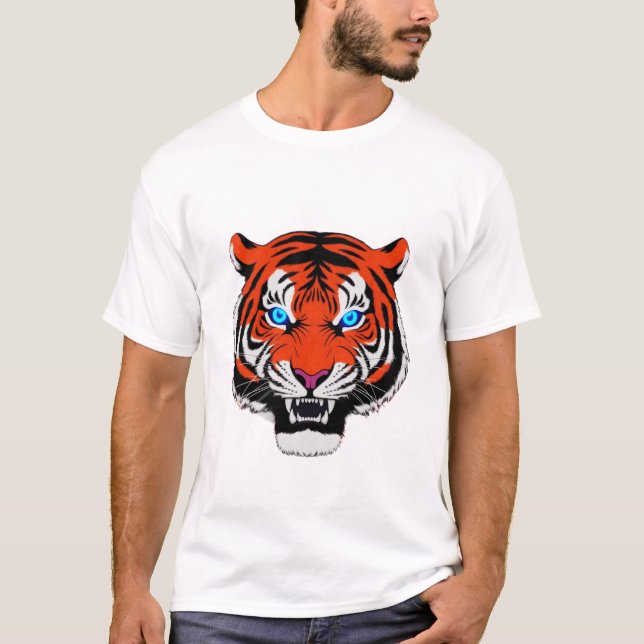 Camiseta gráfica de tigre audaz - Feroz y elegante (Anverso)