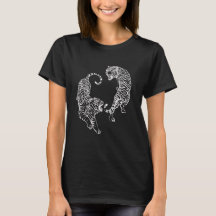 Camiseta Gráfica de Tigres Yin Yang