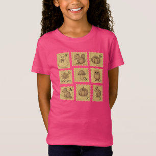 Camiseta gráfica de timbre de posta de otoño para