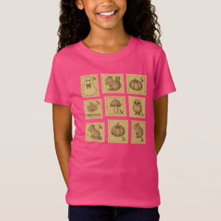 Camiseta gráfica de timbre de posta de otoño para 