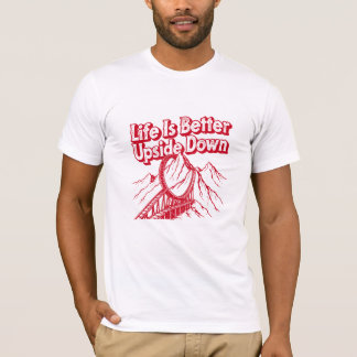 Camiseta gráfica de tipografía de vida al revés