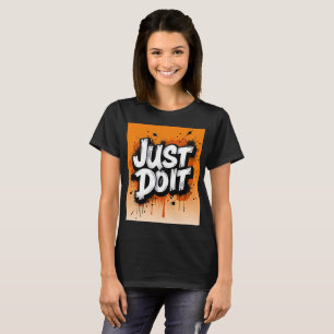 Camiseta gráfica de tipografía Graffiti Just Do It