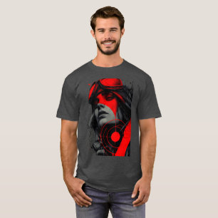 Camiseta gráfica de tirador con objetivo rojo cybe