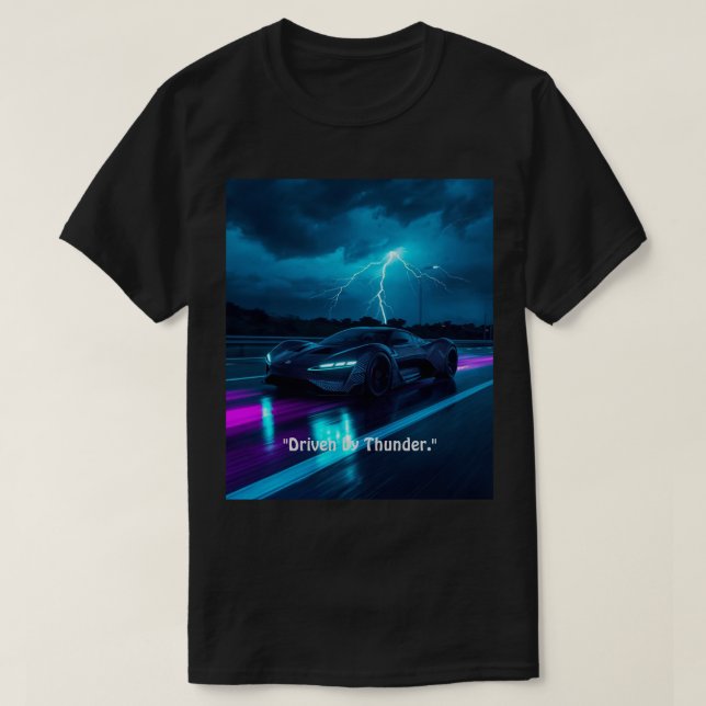 Camiseta gráfica de tormenta relámpago hiperauto f (Diseño del anverso)