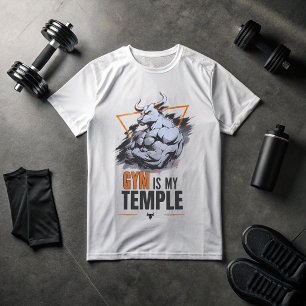 Camiseta Gráfica de Toros El Gimnasio Es Mi Templo