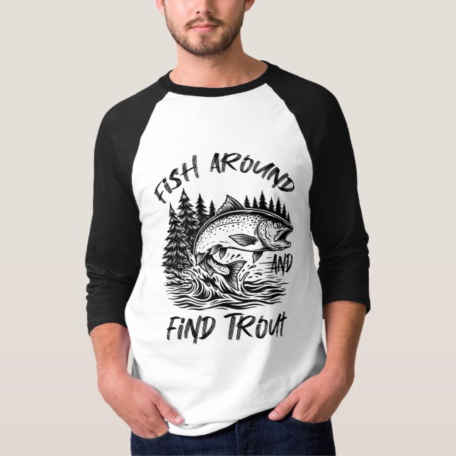 Camiseta Gráfica de Trucha de Pescar (Anverso)