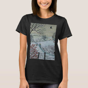 Camiseta gráfica de una caminata nevada