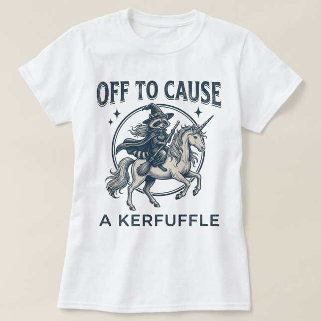 Camiseta gráfica de unicornio mapache divertido (Diseño del anverso)