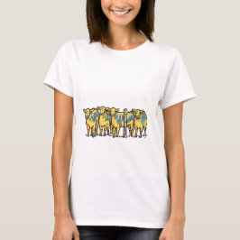 Camiseta Gráfica de Vaca Novedosa con la Frase Hue